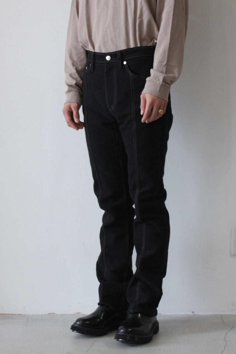 SEFR | BONANZA TROUSER / BLACK CONTRAST ステッチモールスキン