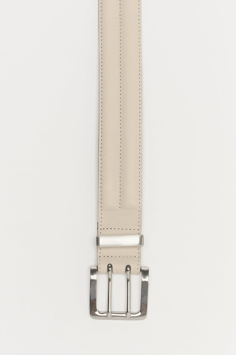 OUR LEGACY | 4CM PADDED BELT / OFF WHITE LEATHER 4CMレザーベルト 