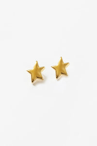SMALL DIANA STUDS / 14K GOLD PLATED BRONZE