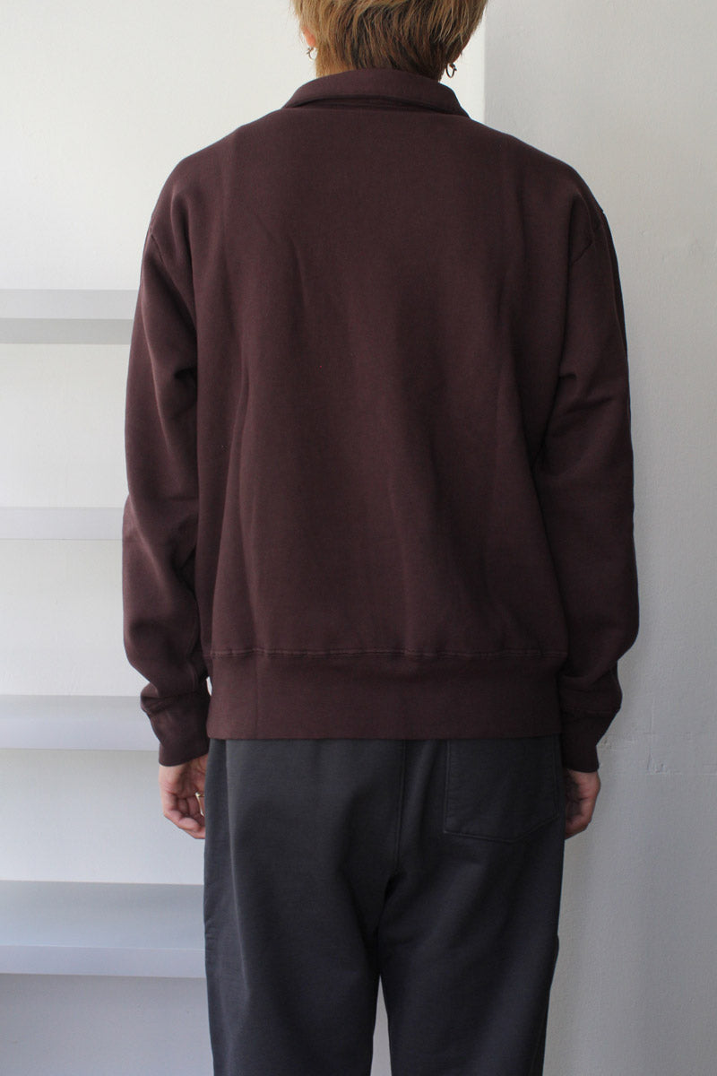 LADY WHITE CO. | QUARTER ZIP SWEATSHIRT / RAISIN ハーフジップ