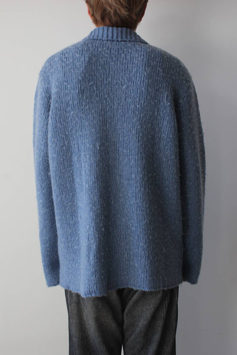 BIG CARDIGAN / FUNKY BLUE ACRYLIC [30%OFF]