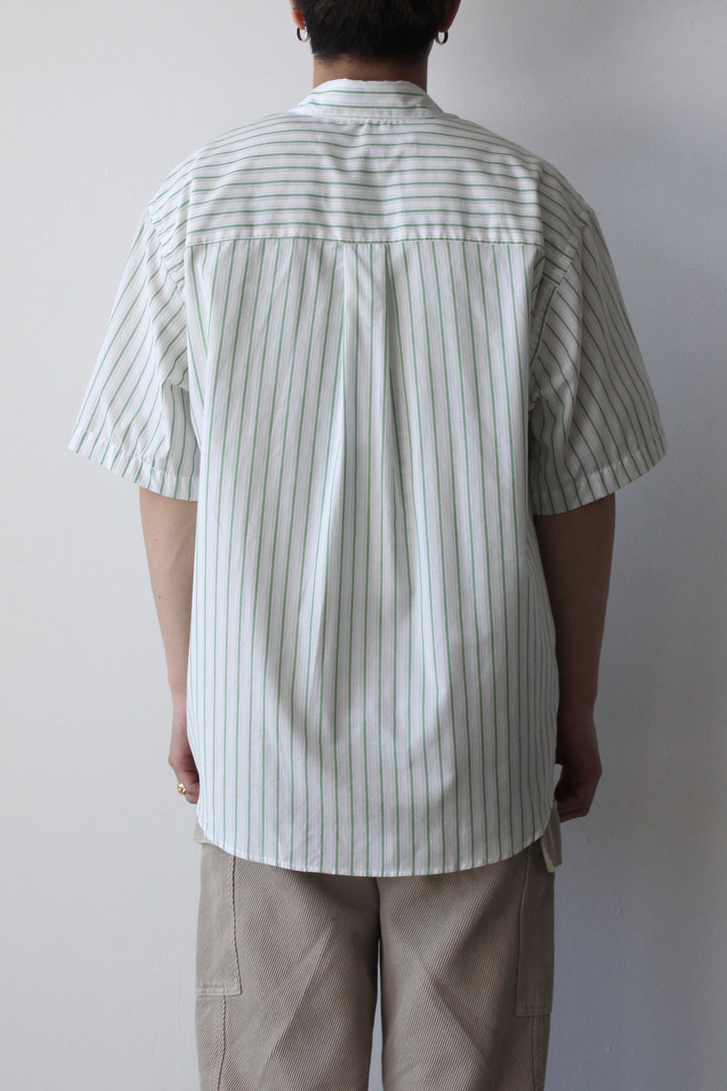 SHIRT OVERSIZED SS STRIPE / WHITE,GREEN AND PINK [20%OFF]