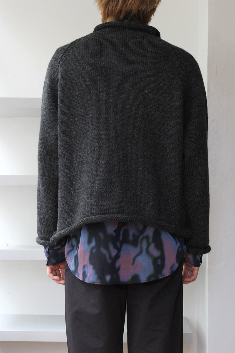 XENIA TELUNTS | FISHERMAN SWEATER / CHARCOAL フィッシャーマン