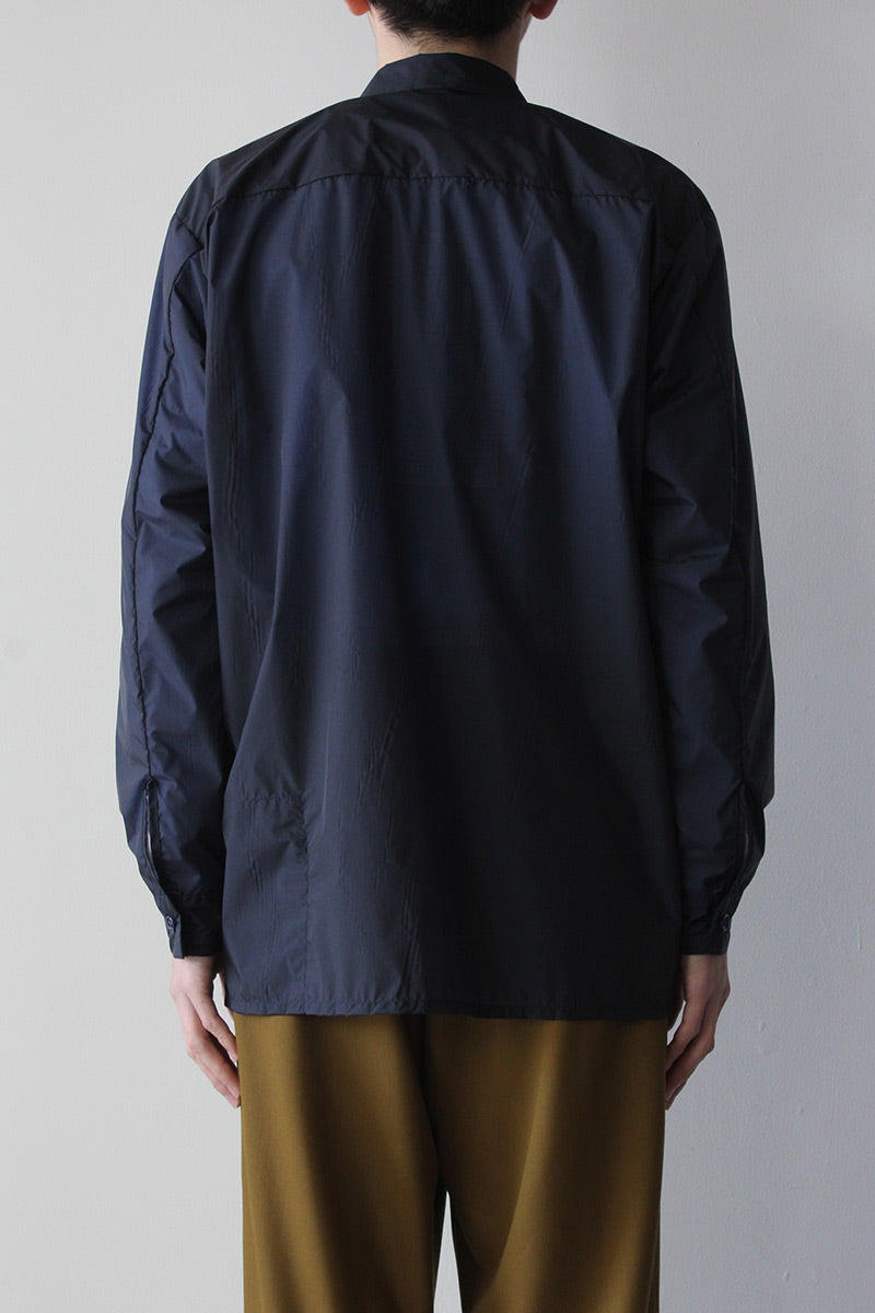 MAN-TLE | R12 SHIRT-1 / NAVY-PAK パッカブルナイロンシャツ