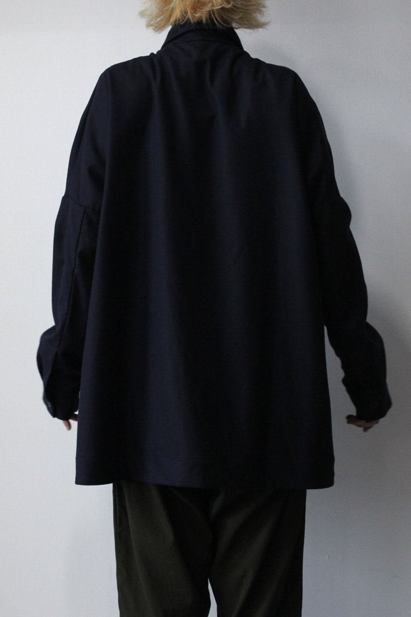 CASEY CASEY | SUN JACKET - MICROWOOL / DARK NAVY マイクロウール