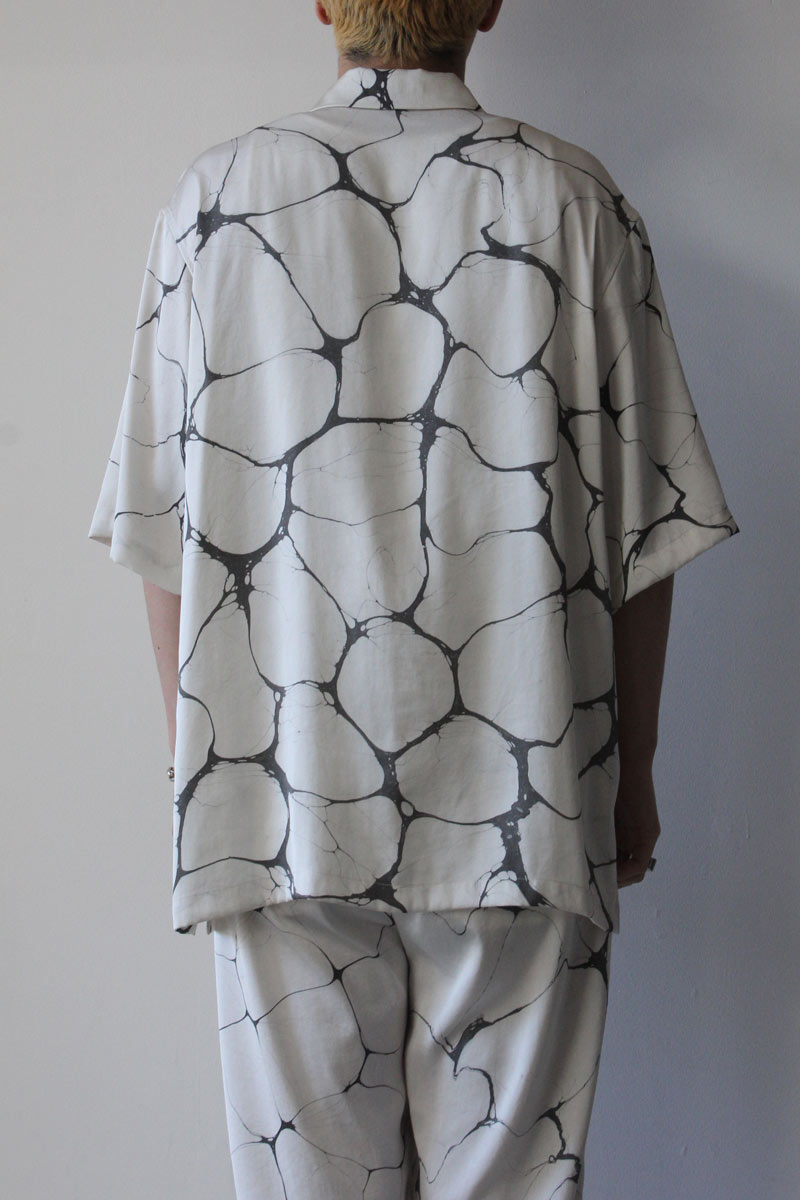 SUMI-NAGASHI-ZOME OVER SHIRT / OFF WHITE [20%OFF]