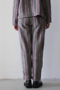 HANNES - FURRY STRIPED PANTS / STRIPES [40%OFF]