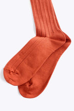 Load image into Gallery viewer, COMFORT COTTON RIB HI-SOCKS / BRICK