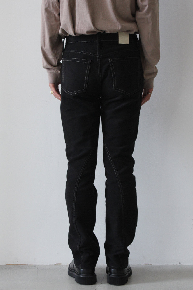 SEFR | BONANZA TROUSER / BLACK CONTRAST ステッチモールスキン