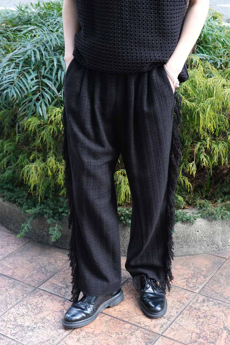 SUMMER TWEED FRINGE EASY PANTS / BLACK [40% 할인]