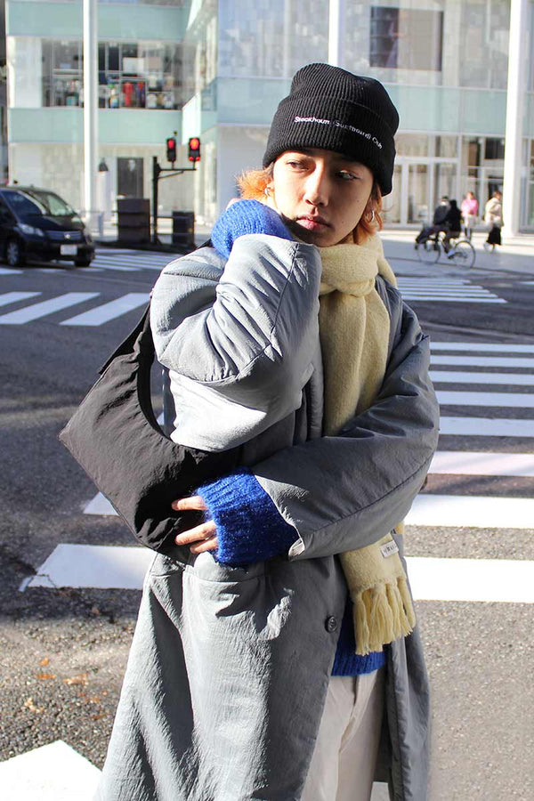 NYLON RIPSTOP PADDED OVER COAT / BLUE GRAY [50% OFF]