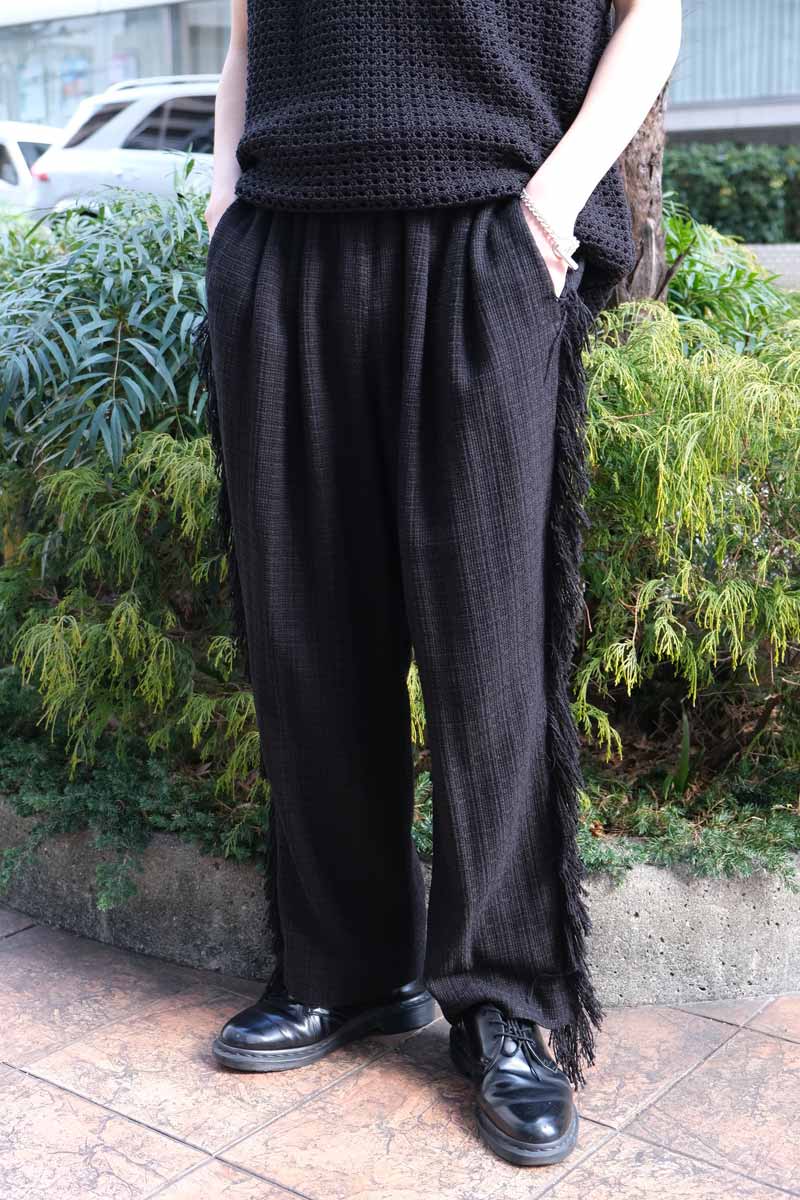 SUMMER TWEED FRINGE EASY PANTS / BLACK [40% 할인]