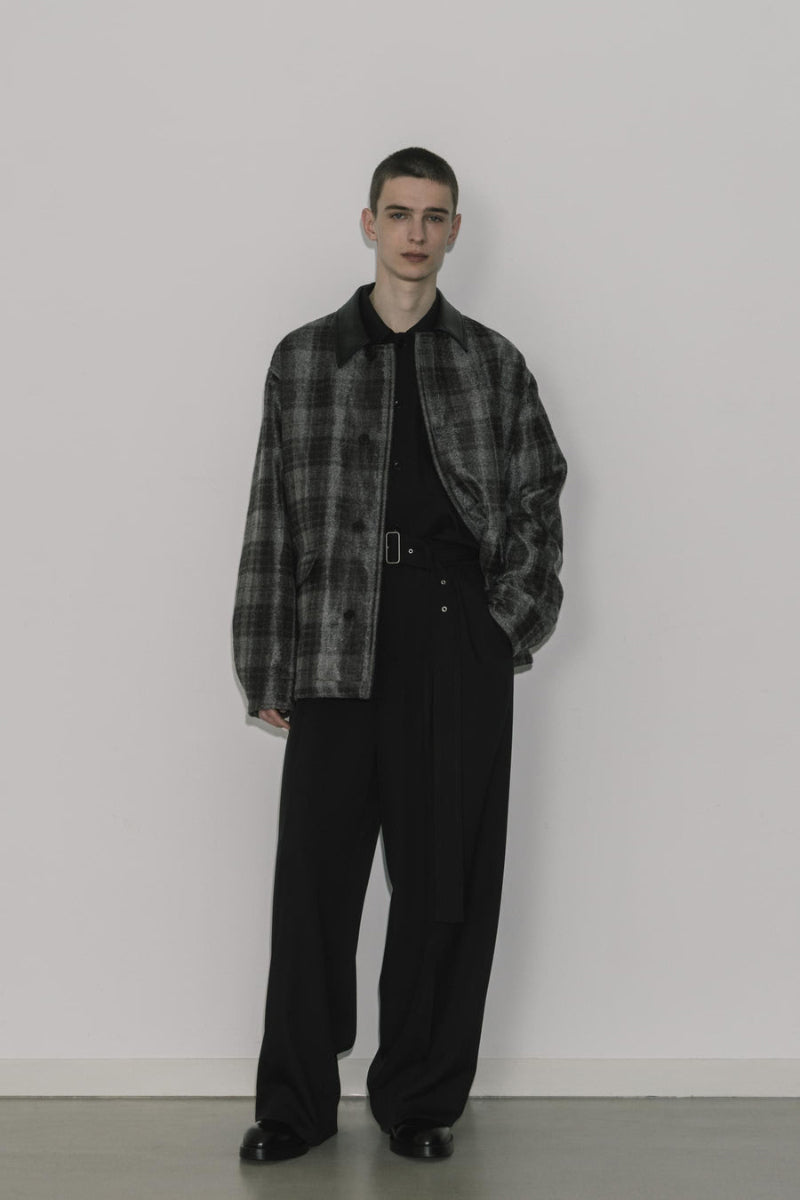 NEEDLE PUNCH CHECK COVERALL / GREY