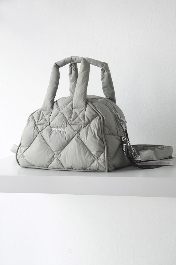 TAION DOWN MINI BOSTON BAG / MOSS GRAY