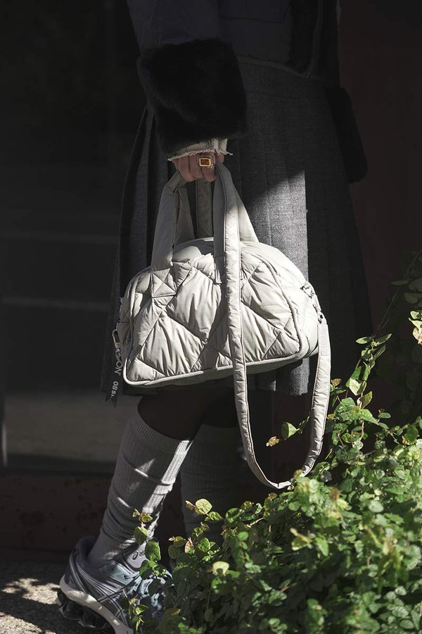 TAION DOWN MINI BOSTON BAG / MOSS GRAY