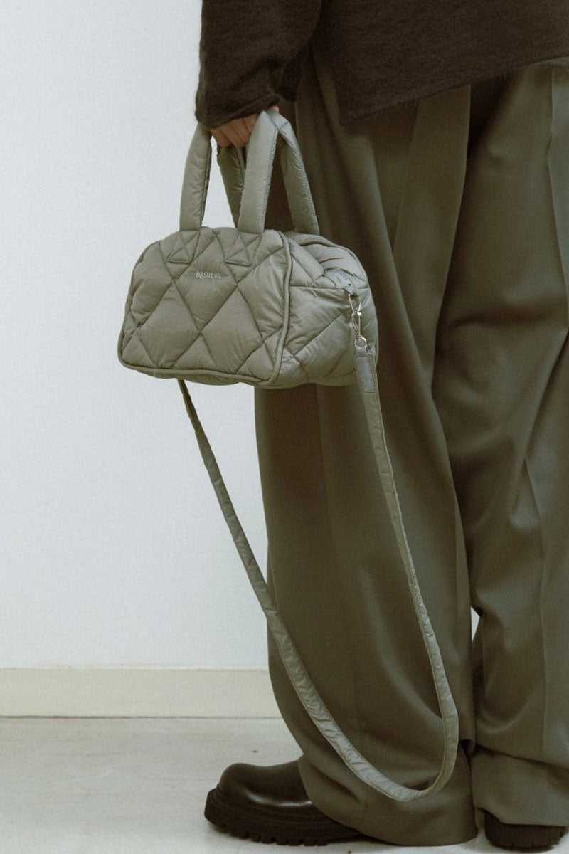 TAION DOWN MINI BOSTON BAG / MOSS GRAY