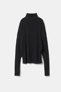 STRETCH JERSEY SUPER HIGH NECK / BLACK