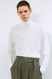 STRETCH JERSEY SUPER HIGH NECK / BLACK