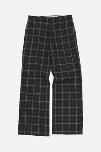 SUNE BOOTCUT TROUSERS / GREEN CHECK