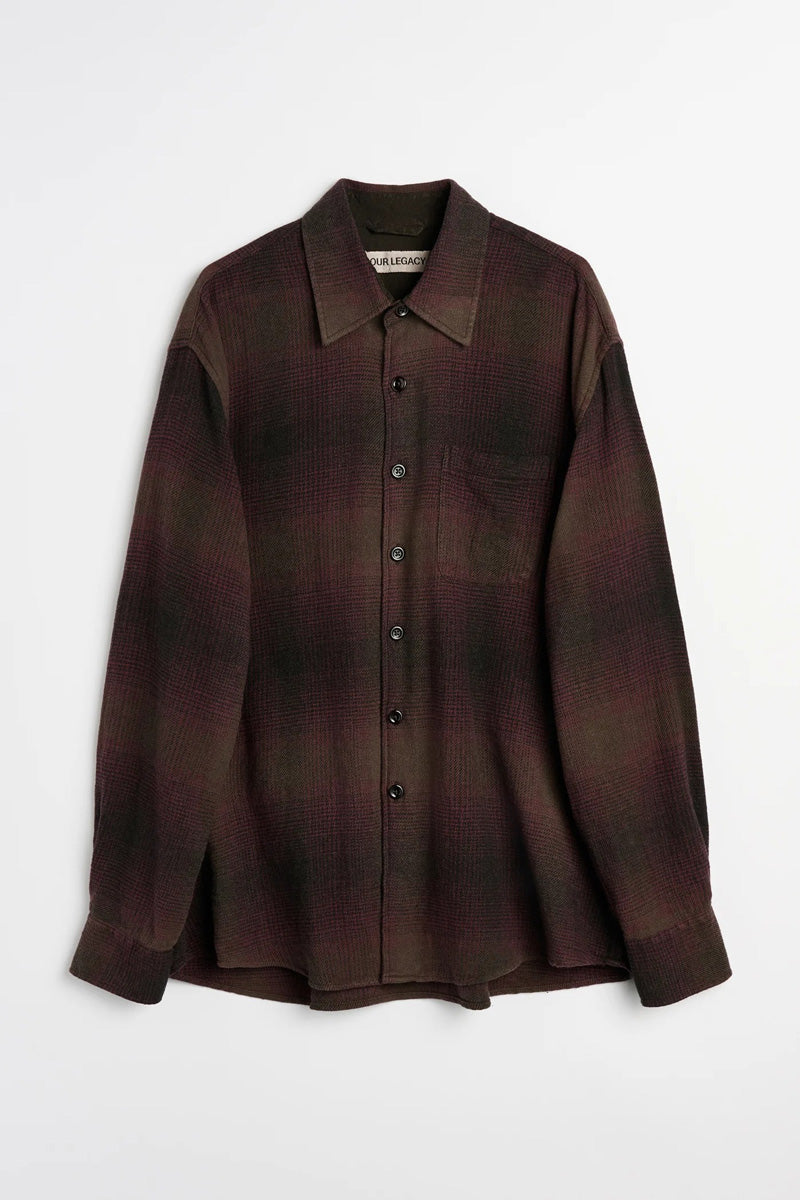 ABOVE SHIRT / CORDIAL DUSK CHECK GRAIN WEAVE