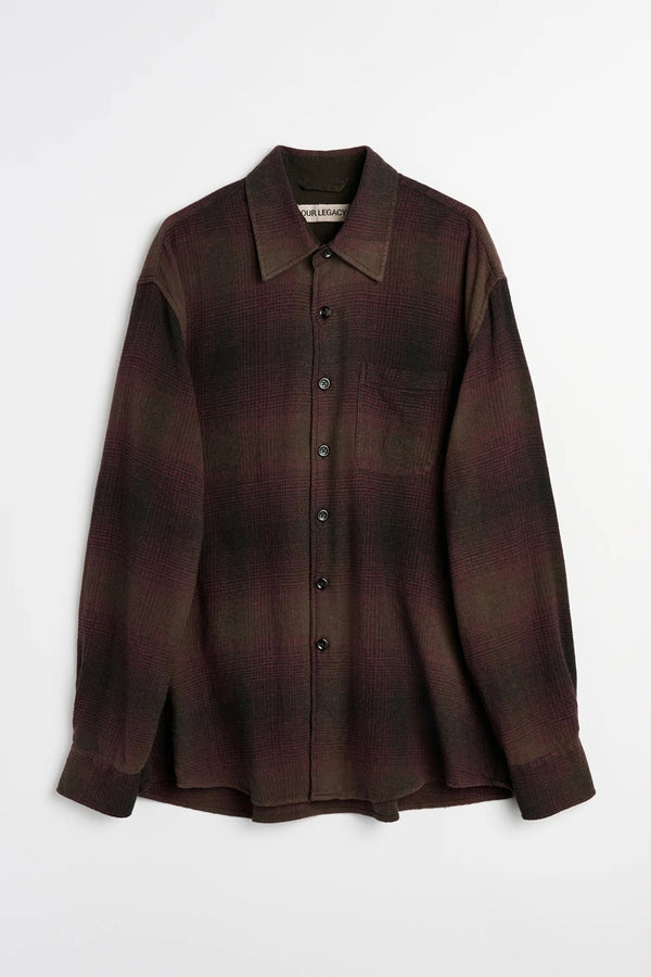 ABOVE SHIRT / CORDIAL DUSK CHECK GRAIN WEAVE