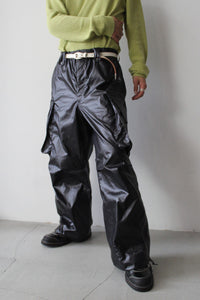 WAX VINTAGE WIDE CARGO PANTS / BLACK