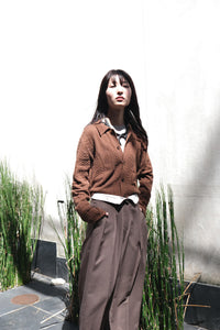 BROKE CARDIGAN / BROWN [30%OFF]