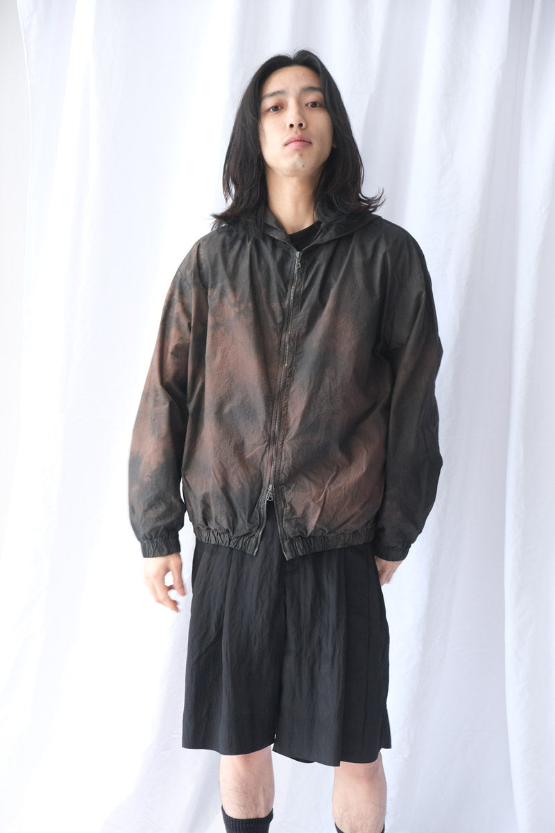 S18 NO.216 POPLIN HOODED ZIPPER JACKET / BROWN/BLACK [金沢店]