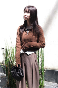 BROKE CARDIGAN / BROWN [30%OFF]