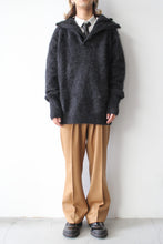 Load image into Gallery viewer, MOHAIR DOUBLE HIGH NECK P/O KNIT .12 / CHARCOAL