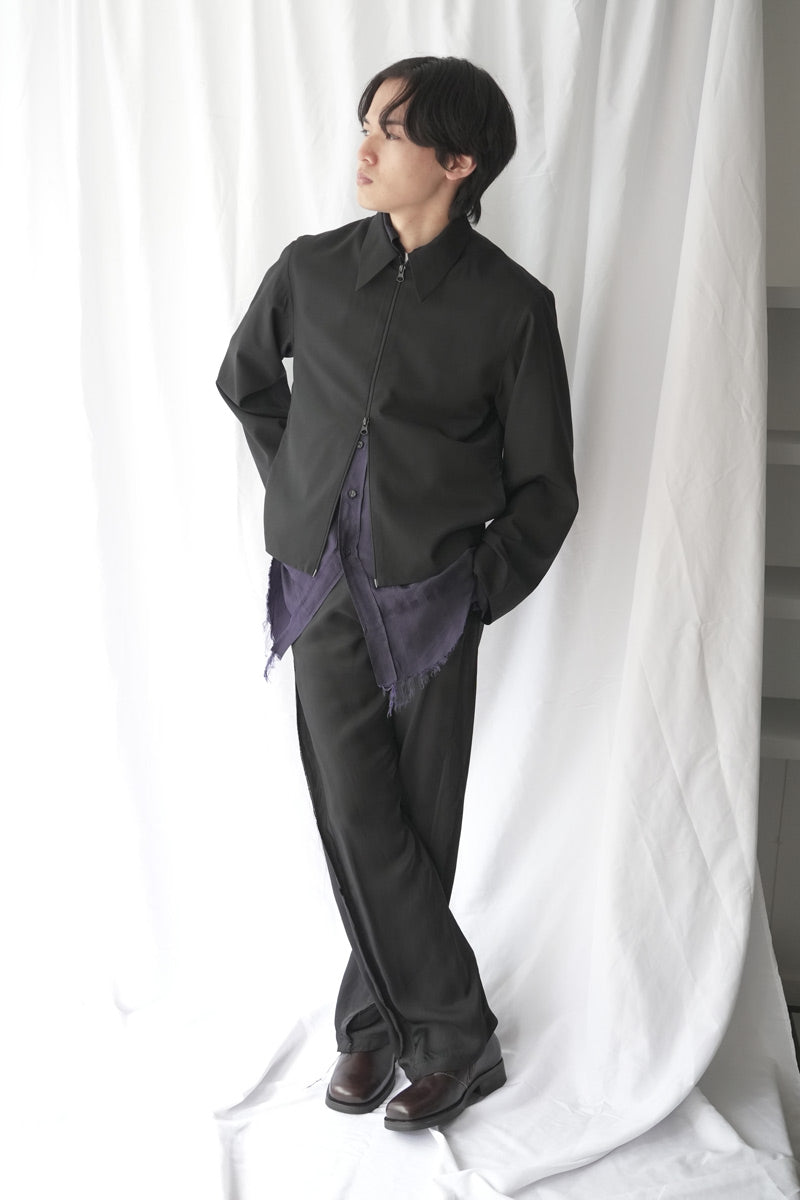 S18 NO.285 SUMMER WOOL POCKET JACKET / BLACK [Kanazawa store]