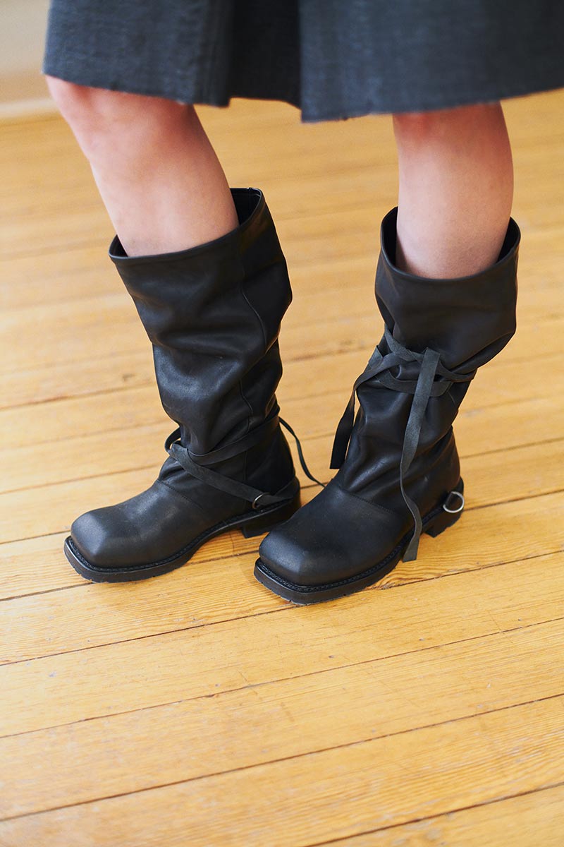 OUR LEGACY | BLUNT BOOT / DEEP SKY LEATHER Leather ankle boots – STOCK