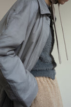 Load image into Gallery viewer, SHEER NYLON PATTED LONG COAT / BLUE GRAY