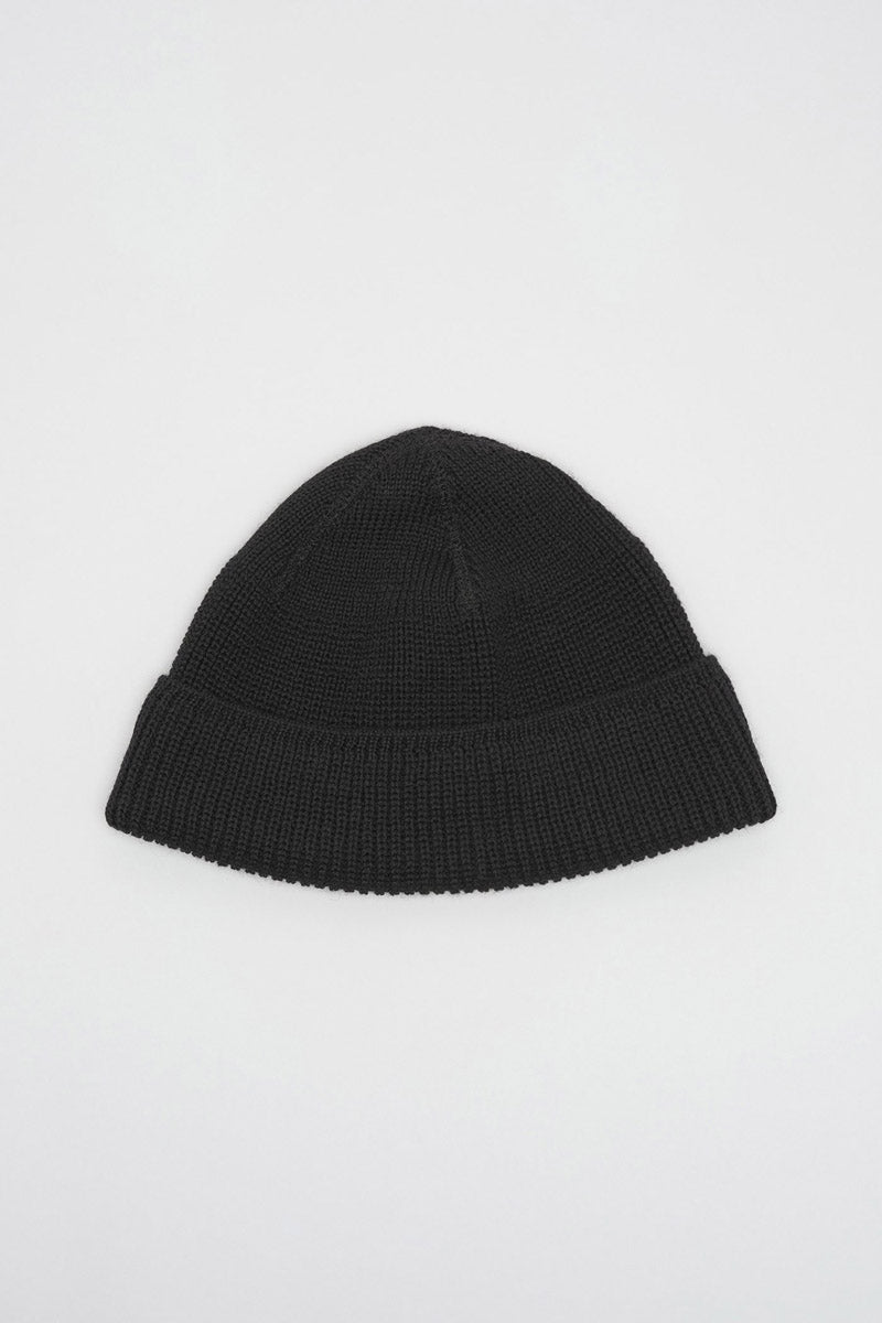 OUR LEGACY | KNIT HAT / BLACK RUSTIC MERINO ニットキャップ – STOCK