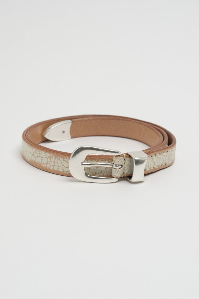 2CM BELT / OFF WHITE CRACKED LEATHER