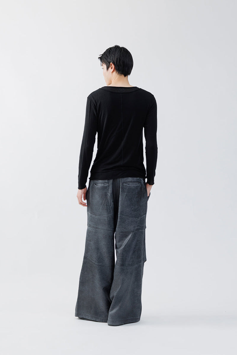 CRACKING COATED MILITARY PANTS .16 / DARK CHARCOLL ALBASS [26AW入荷予定]