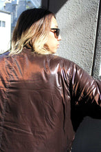 Load image into Gallery viewer, BOX JACKET / SHINY BROWN NYLON