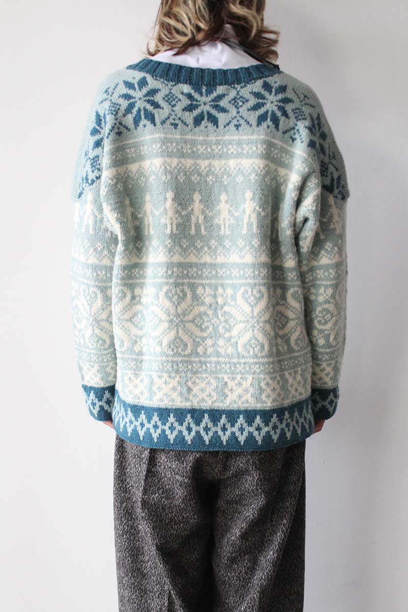 KNITTED HOCKEY SWEATER / MINT GREEN [20%OFF]