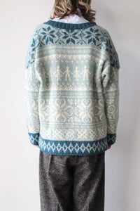 KNITTED HOCKEY SWEATER / MINT GREEN