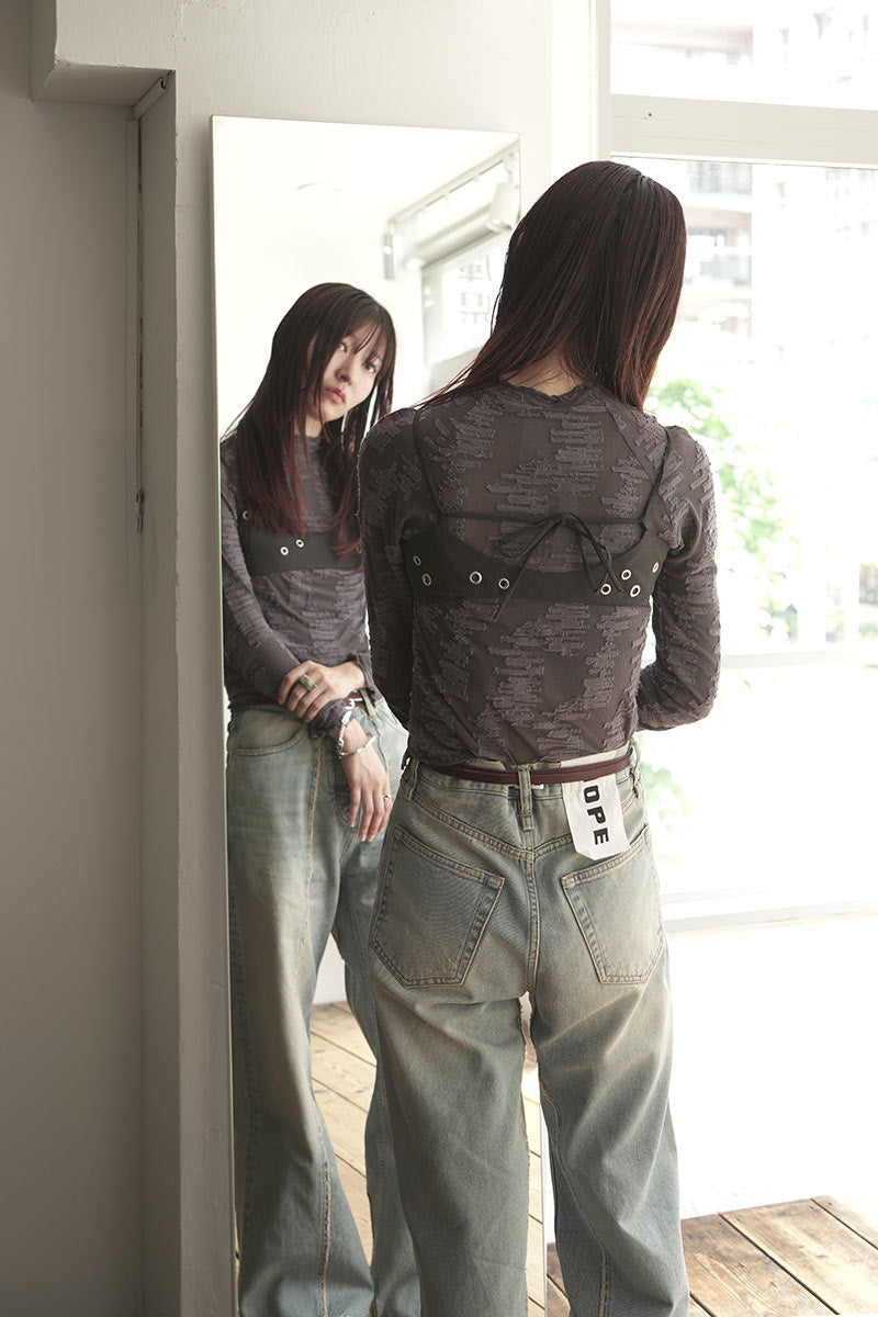 DALLA TOP / BROWN [20%OFF]