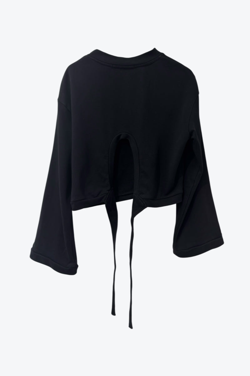 T BY ALEXANDER WANG | BACK DESIGN L/S FLEECE TOP [USED]