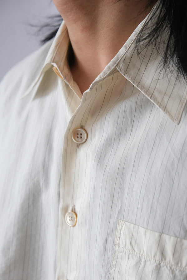 ABOVE SHIRT / FADED BONE WINDSTRIPE LYOCELL