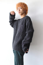 Load image into Gallery viewer, PESCI SWEATER / BLACK/GREY [30%OFF]