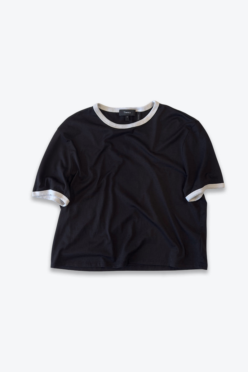 THEORY | CROPPED RINGER T-SHIRT [USED]