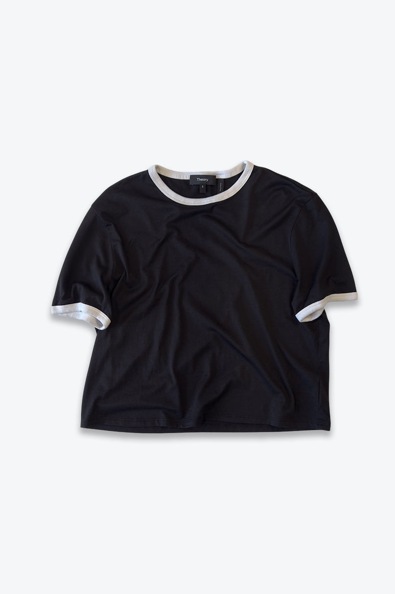 THEORY | CROPPED RINGER T-SHIRT [USED]