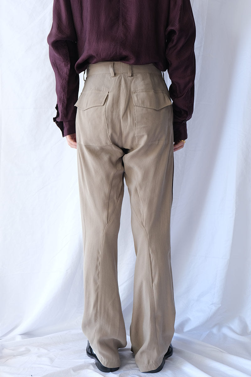 TWISTED TAILORED TROUSER / BEIGE