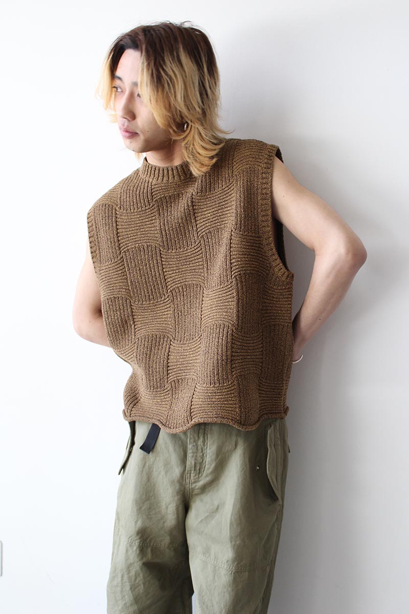 TRAP VEST / BROWN MELANGE [50% OFF]
