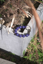 Load image into Gallery viewer, DICKE PERLEN SHORT KEYHOLDER / BLUEBERRY