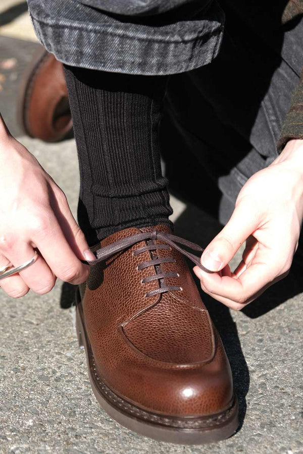 COTTON RIB HI-SOCKS / BLACK