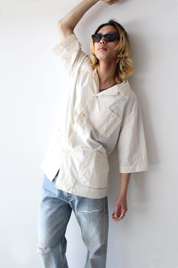 SLEEPER SHIRT-LIGHT COTTON / NATURAL [40% OFF]